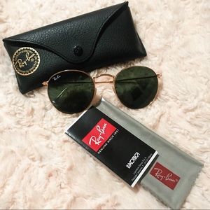 Ray-Ban Round Metal Sunglasses | RB3447 001 Gold